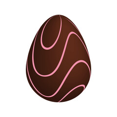 Chocolate Easter eggs. Vector illustration.