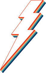 Lightning Bolt Retro Graphic Design