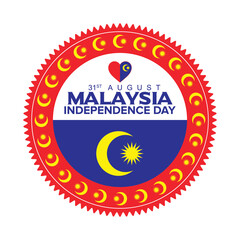 Malaysia Independence Day Celebrating. 31 August Independence Day. 31th August Malaysia Day Celebration. 31 August Malaysia National Celebration. Vector Illustration