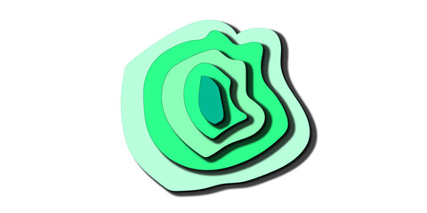 colorful quilling paper on white