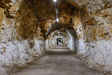 a tunnel under the town of Rijeka in Croatia built during World War II to protect residents from...
