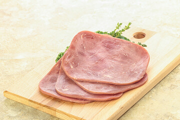 Sliced Beef Ham over board