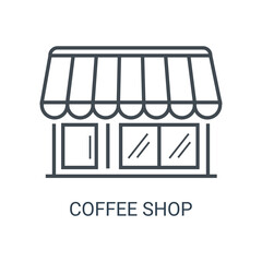 Coffee shop icon. Line style. Can be used for web and mobile.