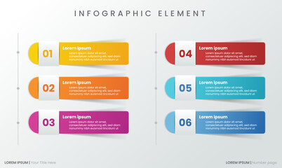 Infographic element with steps or options vector illustration