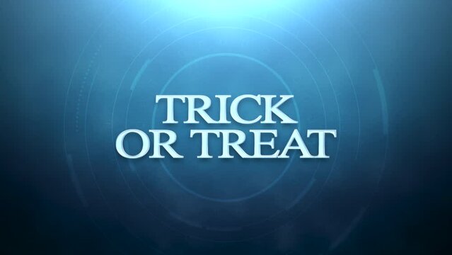 Trick Or Treat on blue gradient, motion holidays, horror and Halloween style background