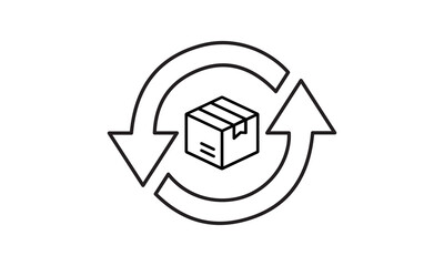 Return Icon vector, stock Instant Return Policy icon