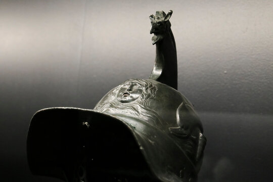 Helmet of Thraex Gladiator at the Archaeological Museum of Alicante