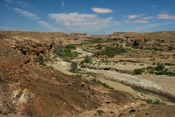 Fremont river in Utah. View from above. 