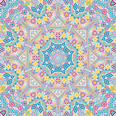 Abstract seamless pattern with geometric elements structure.