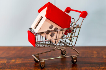 casa a la venta, casita en carrito de compras 