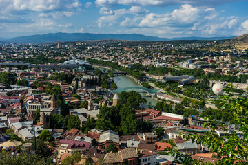 Fototapeta na wymiar Cityscape of Old Tbilisi