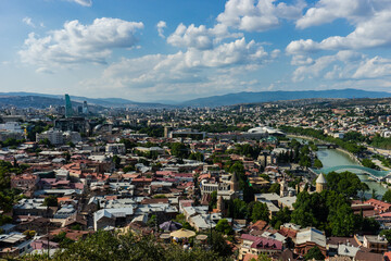 Tbilisi's overview from Narikala hill top