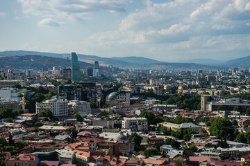 Tbilisi's overview from Narikala hill top