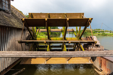 Historische Schiffmühle, eine Sonderfrom der Wassermühle, bei Minden