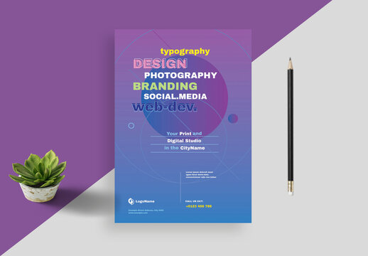 Typography Creative Design Flyer
