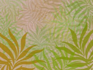 seamless floral, Botanical background with tropical palm leaves, banner, with exotic plants for wallpaper, fabric