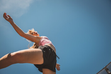 Trampolin springen