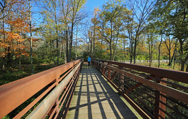 Tourist on the trail - Indian Mound Reserve, Ohio