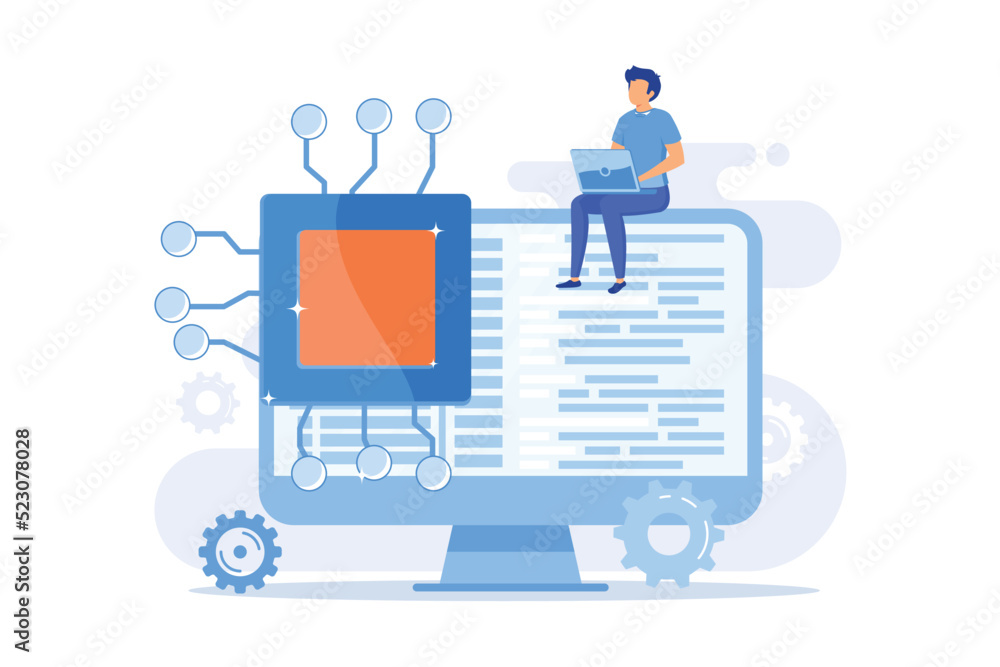 Poster online database, cloud disk. data storage, information base, computer application. pc user, operator