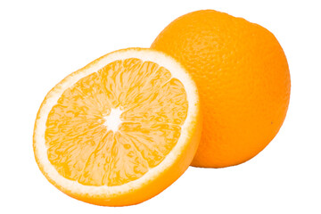 Orange fruit on white background