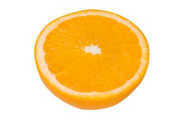 Orange fruit on white background