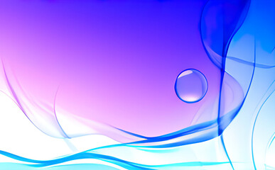 Digital illustration abstract background liquid texture with bubbles