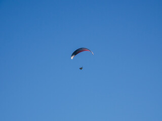 paragliding in the sky
