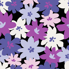 Fototapeta na wymiar Daisy flowers seamless repeat pattern