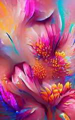 Digital illustration abstract background floral texture