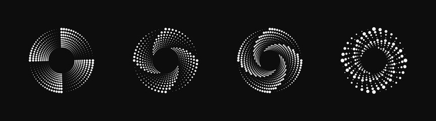 abstract circle white drop spiral lines dark background for presentation design banner brochure business card digital contemporary covers