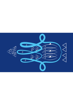 illustration, vector, old, culture, hand, fatma, healing, talisman, evil eye
