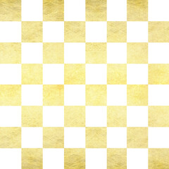 金色のある市松模様の背景素材