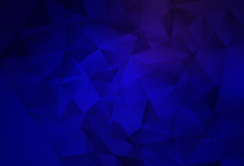 Dark BLUE vector background with polygonal style.