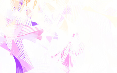 Light Pink, Yellow vector template with crystals, triangles.