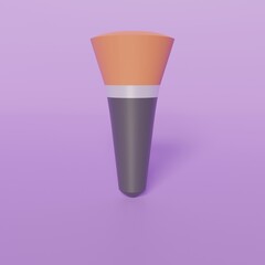 3d illustration of makeup brush