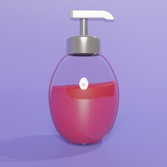 3d render illustration hand shop