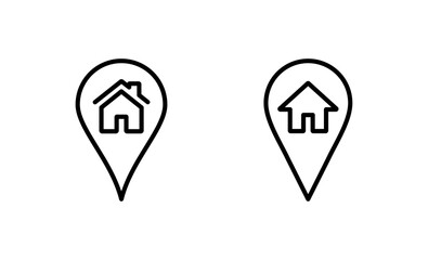 Address icon vector. home location sign and symbol. pinpoint