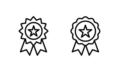 Badge icon vector. Awards icon vector. Achieve sign and symbols
