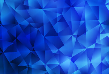 Obraz premium Light BLUE vector low poly background.