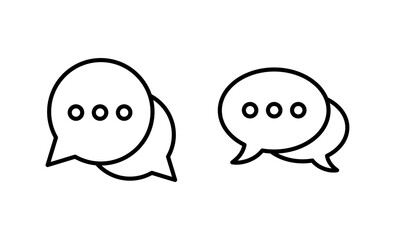 Chat icon vector. speech bubble sign and symbol. comment icon. message