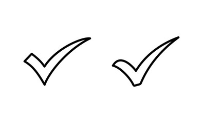 Check mark icon vector. Tick mark sign and symbol