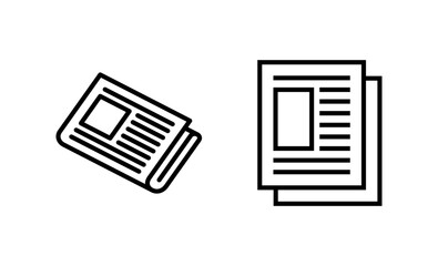 Newspaper icon vector. news paper sign and symbolign