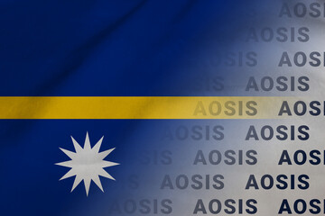 Nauru flag AOSIS banner union