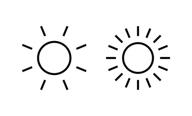 Sun icon vector. Brightness sign and symbol