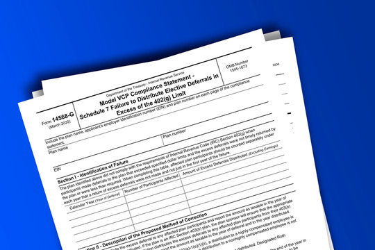 Form 14568-G Documentation Published IRS USA 03.27.2020. American Tax Document On Colored