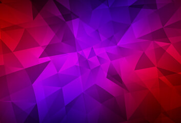 Dark Blue, Red vector abstract mosaic background.