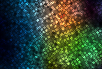 Obraz premium Dark Green, Red vector texture in rectangular style.