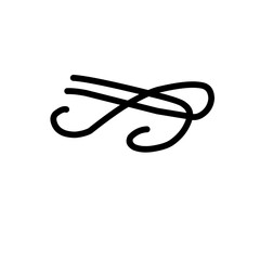 Calligraphic swirl flourish. Modern swirling flourishes, romantic card decorative swirl and wedding card decor curls swirles dividers vector set. Black curly thin lines, filigree ornaments collection