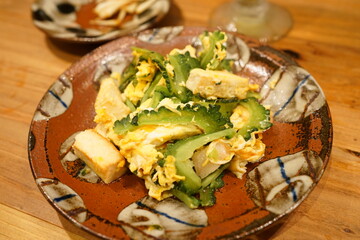Japanese Okinawa Food, Goya Champuru, Okinawan Bitter Melon Stir Fry - 日本 沖縄料理...