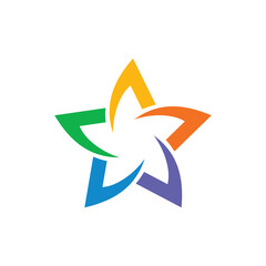 abstract colorful star logo